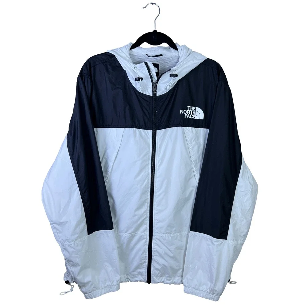 The North Face Windbreaker Jacket Men's XL White Black Colorblock Gorpcore